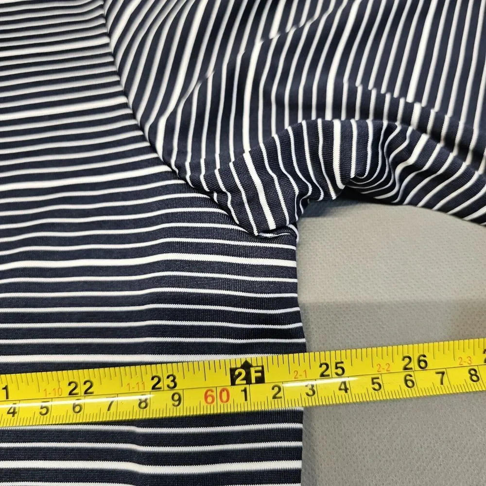 ADIDAS Ryder Cup Medinah‎ 2012 Men Blue Striped Short Sleeve Golf Polo Shirt XL